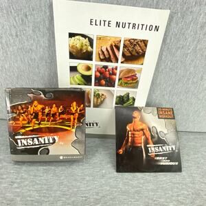 BEACHBODY INSANITY 10-DVD workout program With Nutrition Booklet Bonus DVD